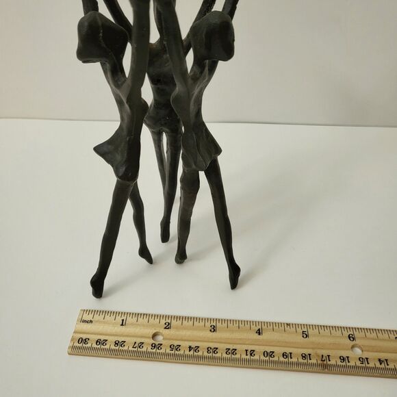 Metal Iron Ballet Dancers Sculpture Ornament High Quality Desk Figurine Black - Picture 5 of 7